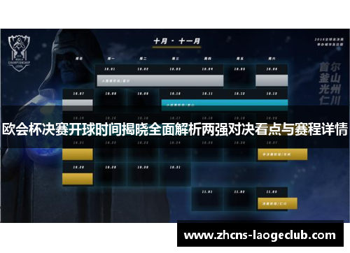 欧会杯决赛开球时间揭晓全面解析两强对决看点与赛程详情 欧会杯决赛开球时间揭晓全面解析两强对决看点与赛程详情